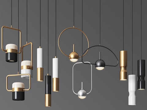  吊灯系列17 - 4款3d模型 