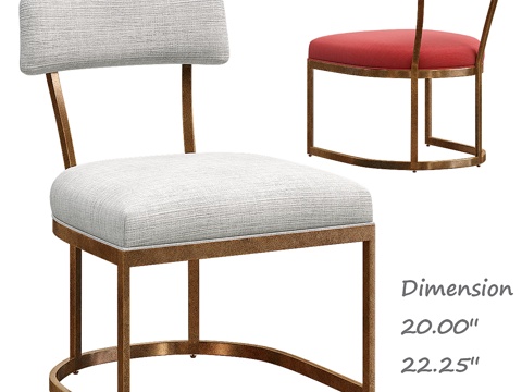  康拉德边椅3d模型 