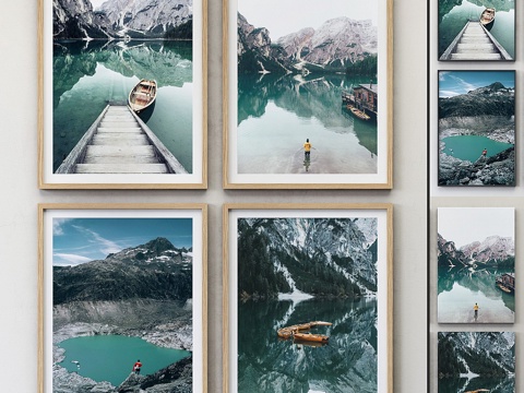  JUNIQE 水与山3d模型 