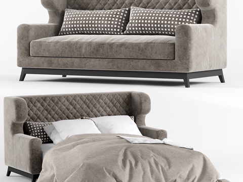  米兰摩根沙发床3d模型 