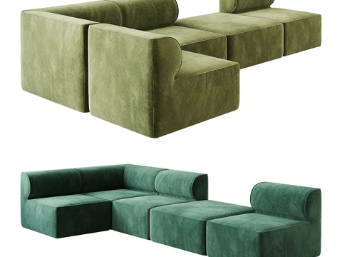  Eave模块化沙发方案043d模型 