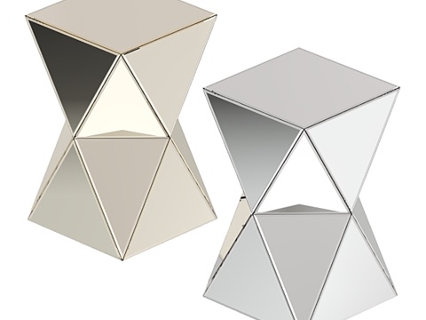  卡雷奢华三角咖啡桌3d模型 