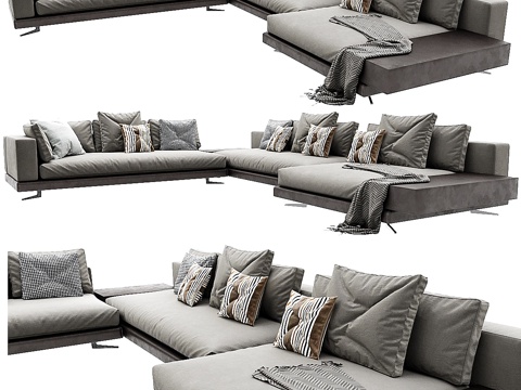  Minotti白色组合073d模型 