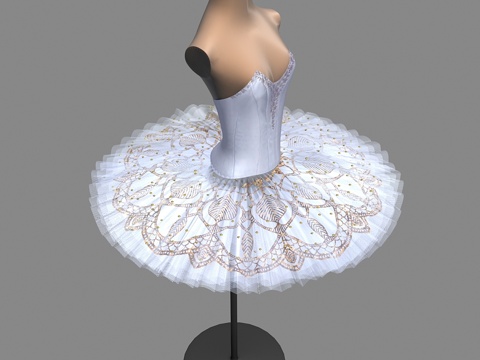  胡桃夹子芭蕾舞裙 - 胡桃夹子3d模型 