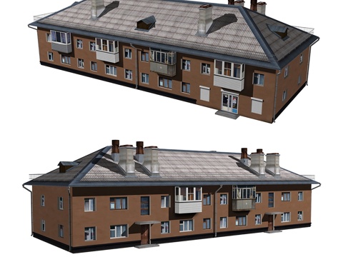  2层住宅楼3d模型 