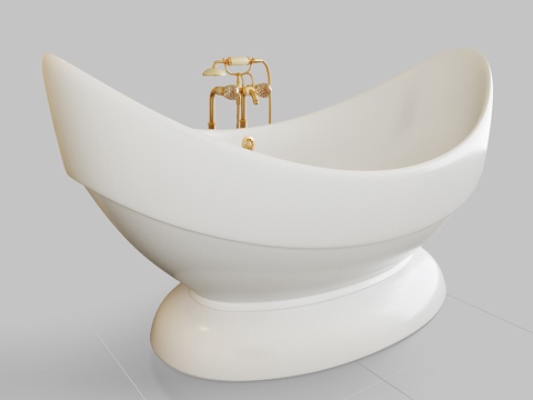  浴缸棋盘3d模型 