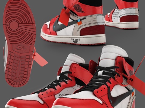  乔丹 Off-White NIKE3d模型 