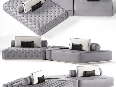  卡瓦利达灵顿2沙发3d模型 