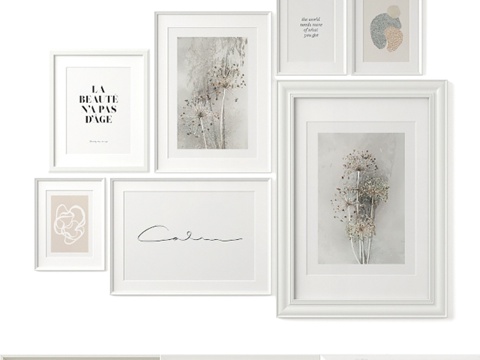  宜家海报套装163d模型 