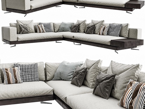  Minotti白色组合023d模型 