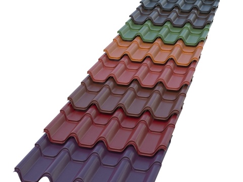  金属瓦片 ARMORIUM Ruukki3d模型 