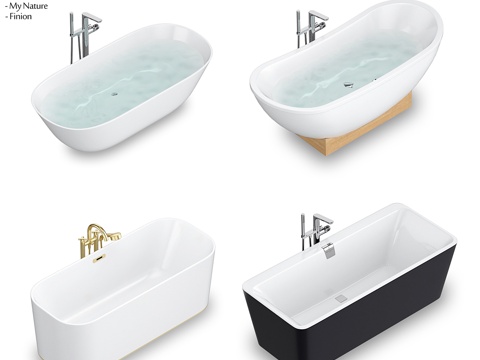 Villeroy &amp; Boch 57 系列独立式浴缸套装（F3d模型 
