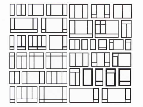  客厅 门 推拉门 构件 卫生间 卧室 窗 五金 家装su模型 