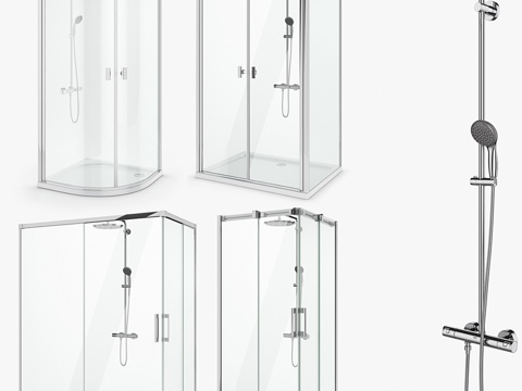  Radaway淋浴房套装503d模型 