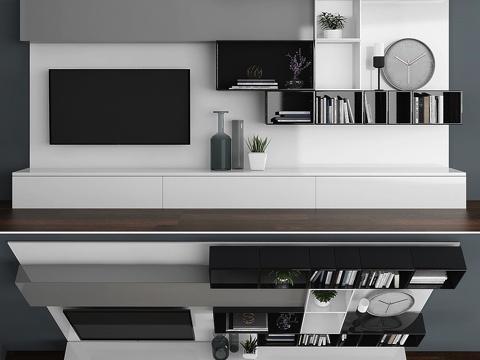  电视柜套装 0593d模型 