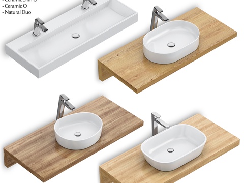  RAVAK 61 洗脸盆套装（Moon 3、陶瓷纤薄 O3d模型 