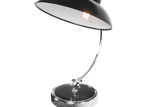  现代简约台灯 台灯 简约台灯 书房台灯  黑色台灯3d模型 