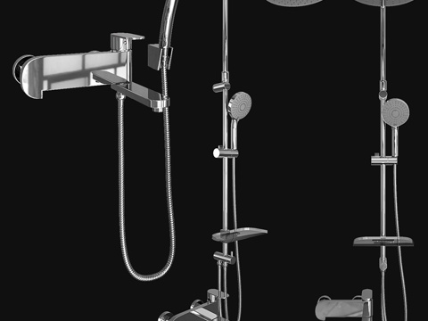  淋浴系统及浴缸龙头 Iddis Mirro3d模型 