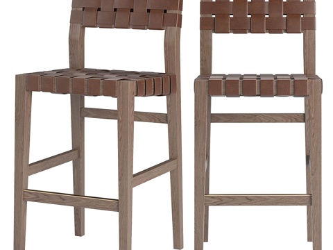  RH Vero皮革吧凳3d模型 