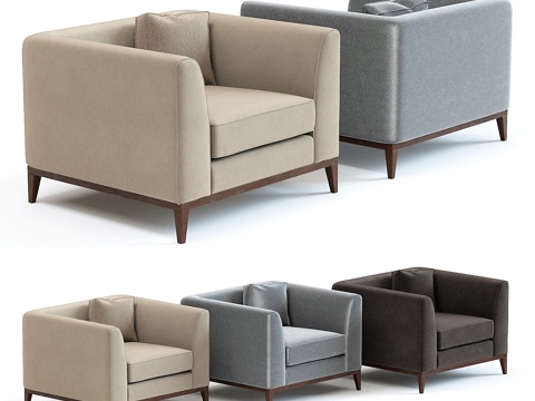 The Sofa &amp; Chair 波洛克扶手椅3d模型 