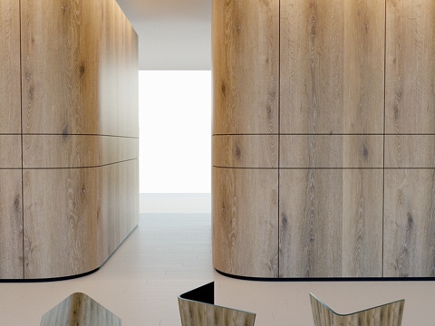  木质墙板。装饰墙。23d模型 