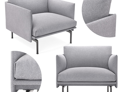  Muuto Outline工作室椅3d模型 