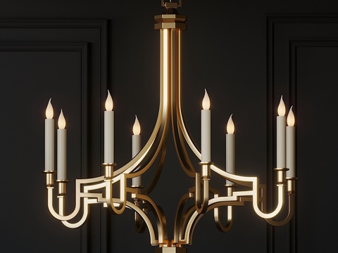  查普曼与迈尔斯·米科诺斯八灯小型吊灯3d模型 