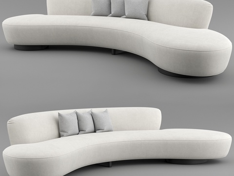  弗拉基米尔·卡根自由曲线沙发3d模型 