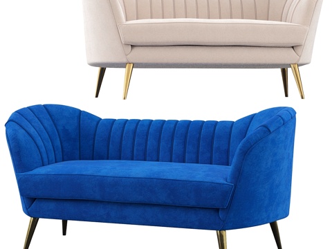  Koger切斯特菲尔德双人沙发3d模型 