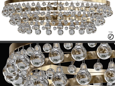  罗伯特·艾比大型水晶吊灯3d模型 