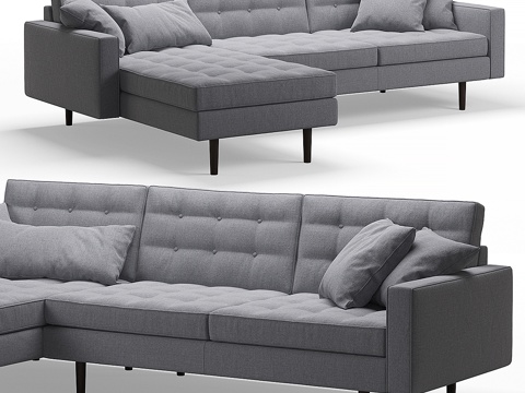  哈珀转角沙发3d模型 
