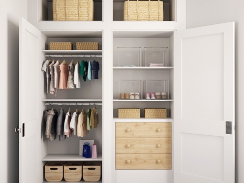  儿童衣柜03 I 婴儿服装_033d模型 