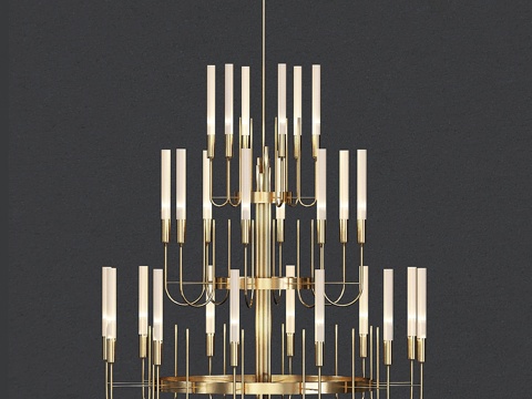  Luxxu Gala悬挂式水晶吊灯3d模型 