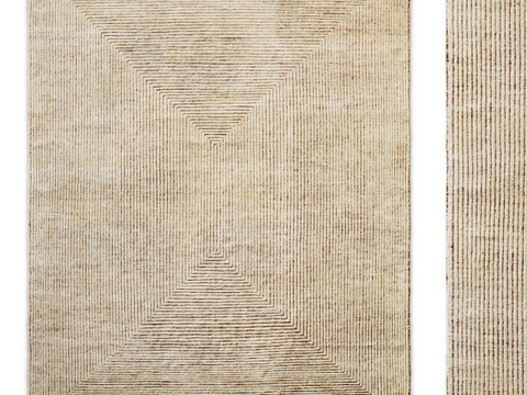  椭圆手工编织羊毛地毯 RH3d模型 