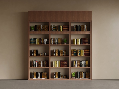 新中式书柜su模型