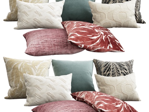  装饰抱枕3d模型 