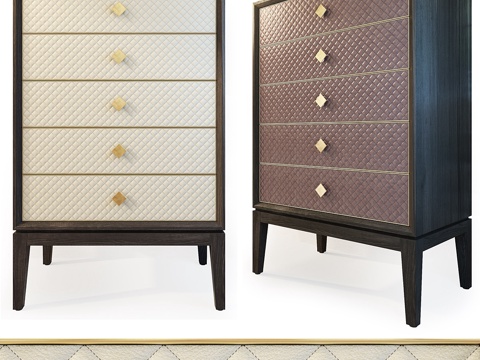  六抽屉柜 Laurent 梳妆台。The Sofa & Ch3d模型 