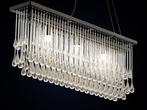  赭色细雨吊灯3d模型 