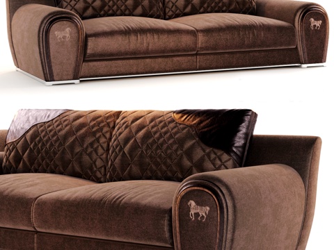  现代双人沙发 沙发 双人沙发3d模型 