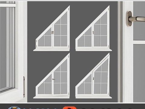  树下的塑料窗，视角06部分03系列3d模型 
