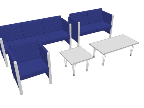 沙发 办公沙发 办公家具su模型