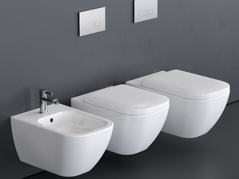  Duravit HAPPY D.2 悬挂式马桶3d模型 