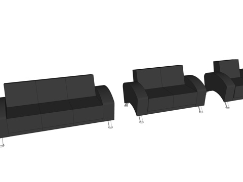 沙发 办公沙发 办公家具su模型