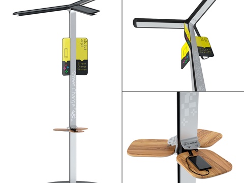 街头充电（太阳能充电站）3d模型 