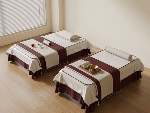 现代按摩床su模型