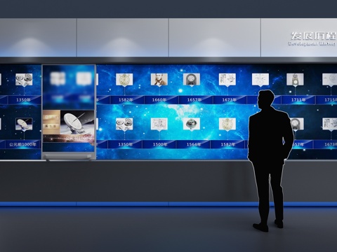  移动屏 发展历程 时间轴 数字互动装置 多媒体互动装置 轨道3d模型 