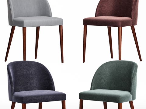  卡米尔无烟煤意大利餐椅3d模型 