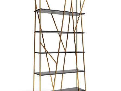 架子 Powell 金色3d模型 