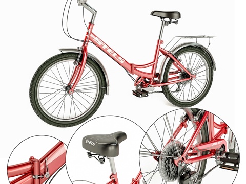  STELS Pilot 750折叠自行车3d模型 