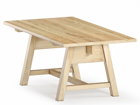  松木桌 - Altea Oldwood3d模型 
